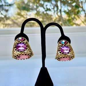 Vintage 1970s Gold Hoop Earrings